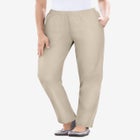 Straight Leg Fineline Pull-On Stretch Denim Jeans image number null