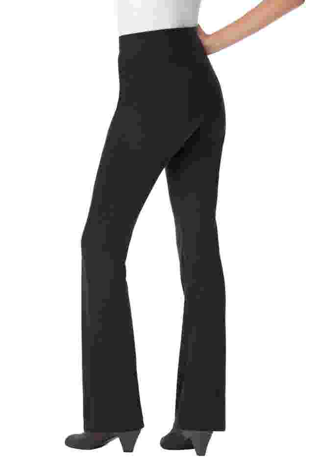 Women’s Plus-Size Stretch Ponte Knit Pull-On Bootcut Pants image number 1