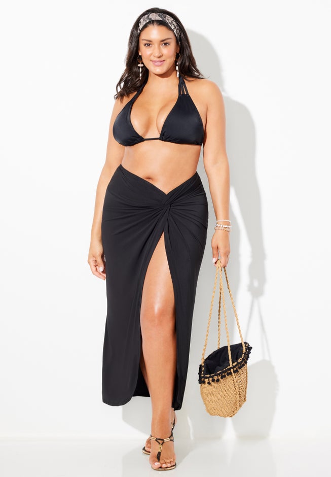 Pack & Go Wrinkle-Resistant Sarong Skirt Cover Up image number 1