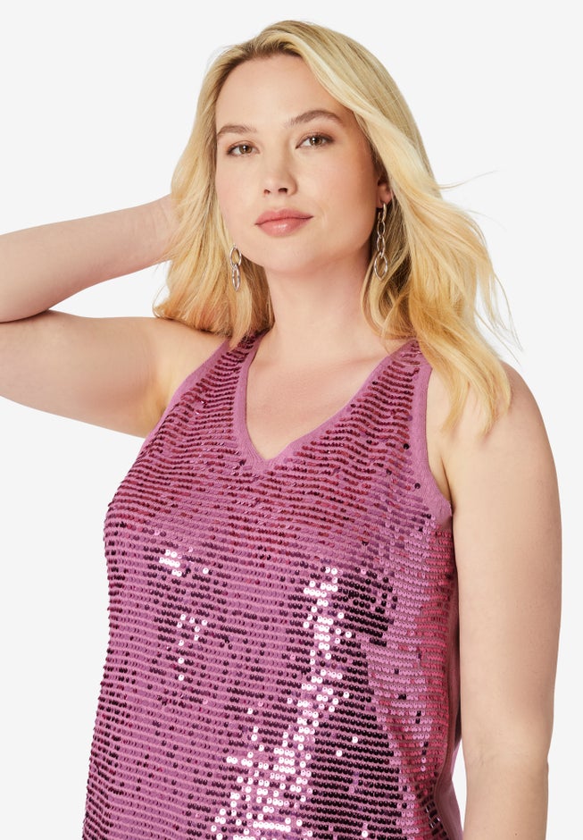 Sequin-Embellished Tank Top image number 3