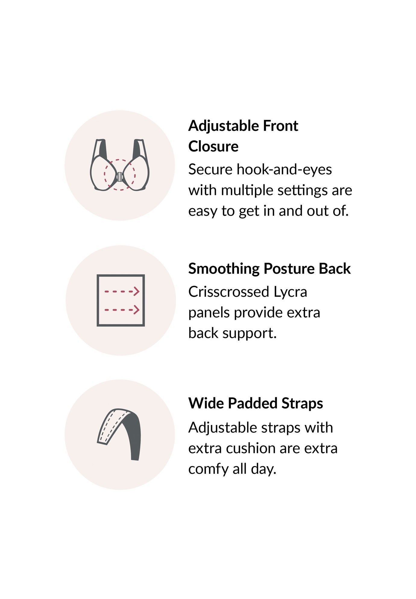 Glamorise® Magic Lift® Front-Close Posture Wireless Bra 1265 image number 4