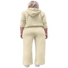 Wide Leg Fleece Sweatpant With Drawstring Waist image number null