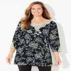 Black Applique Trimmed Tunic image number null