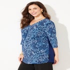 V-Neck Pleated Tunic image number null