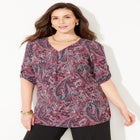 V-Neck Pleated Tunic image number null