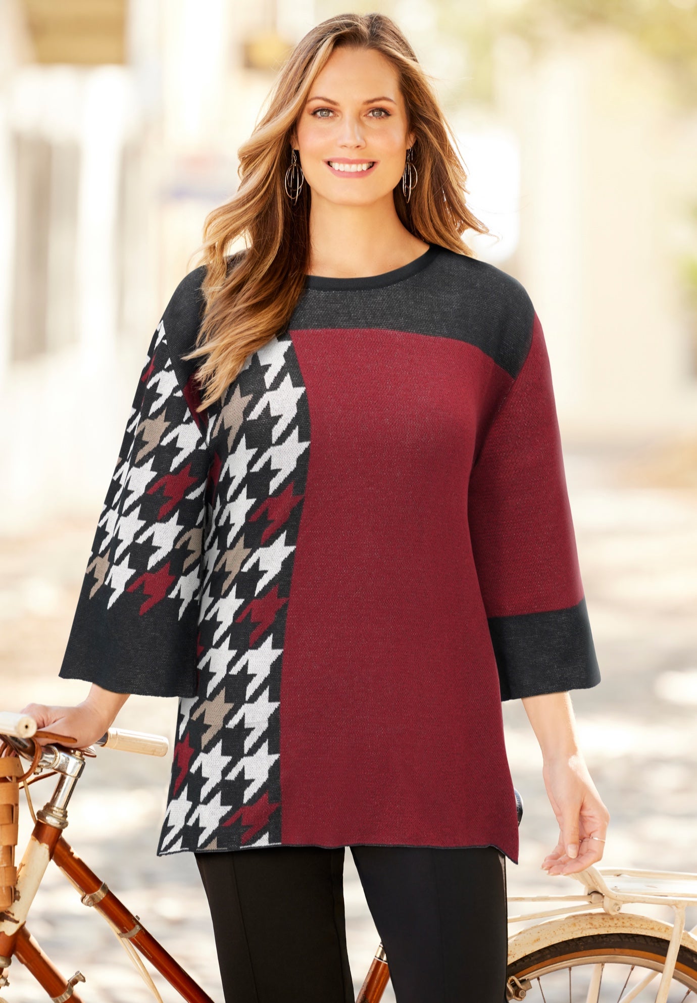 Jacquard Colorblock Pullover image number 0