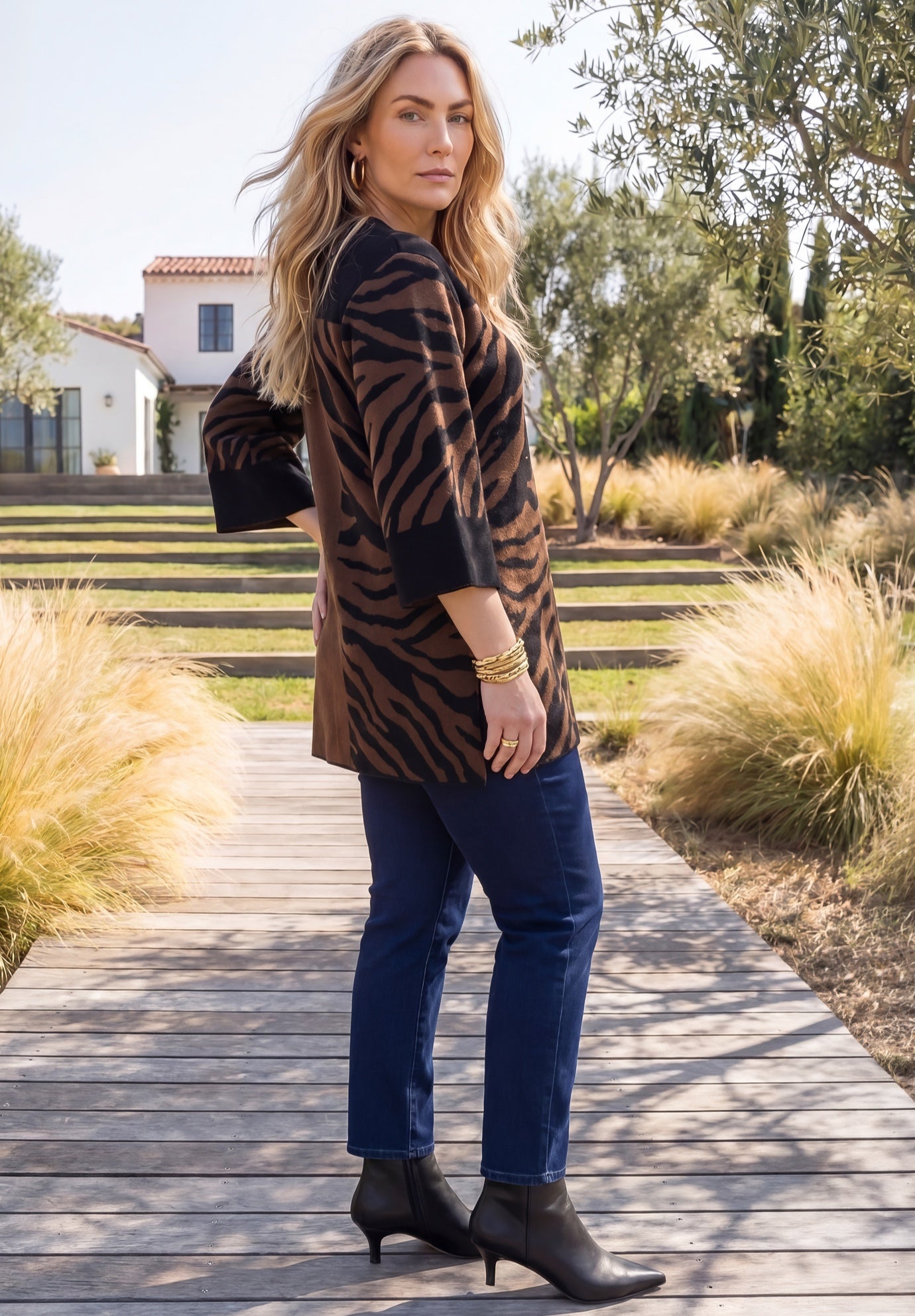 Jacquard Colorblock Pullover image number 3