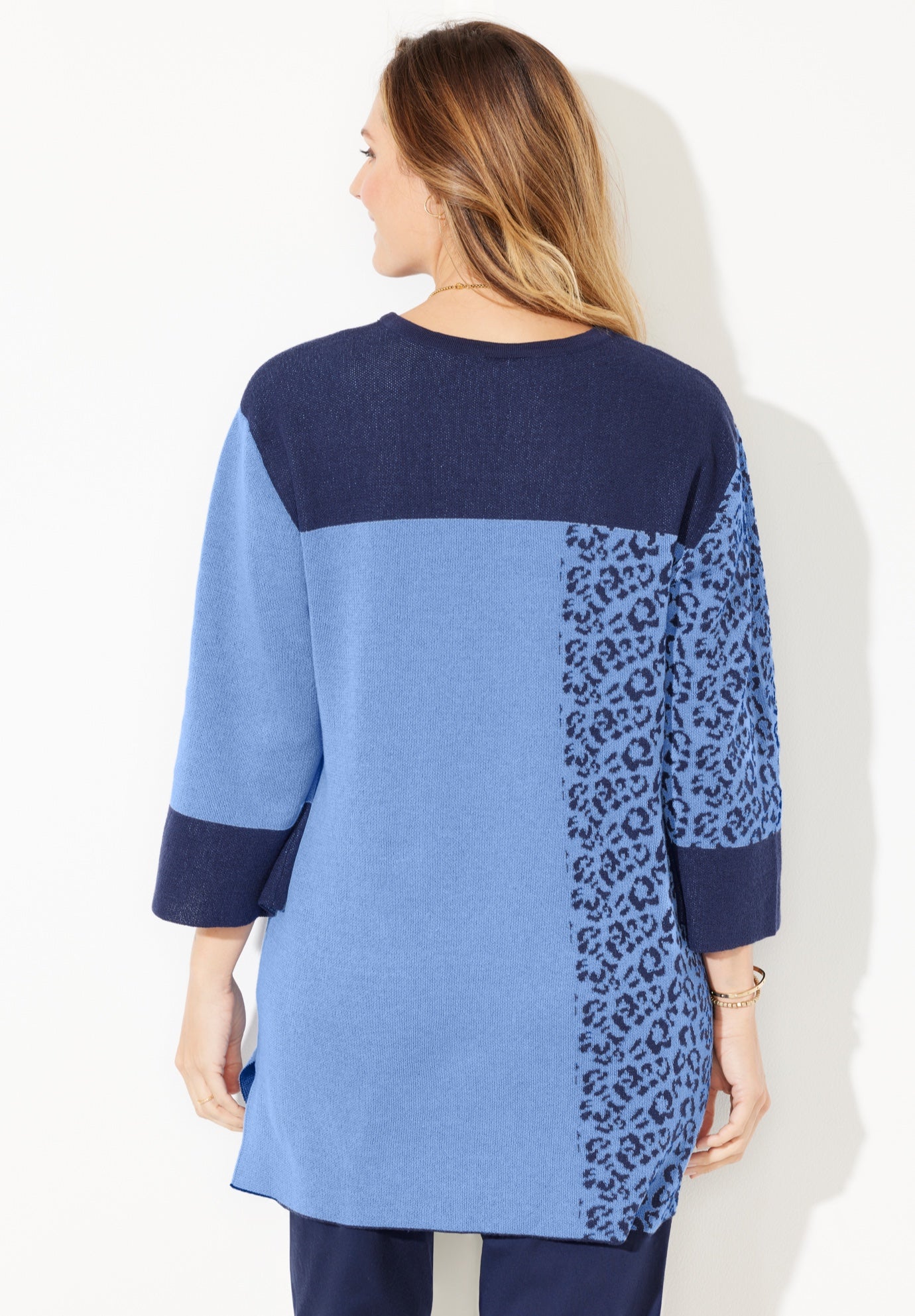 Jacquard Colorblock Pullover image number 1