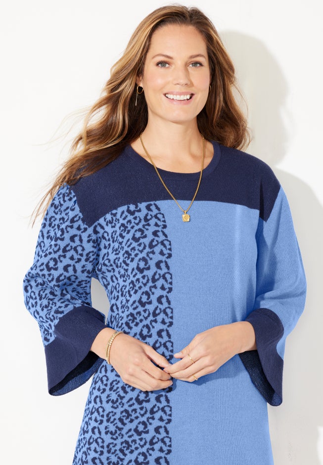 Jacquard Colorblock Pullover image number 1
