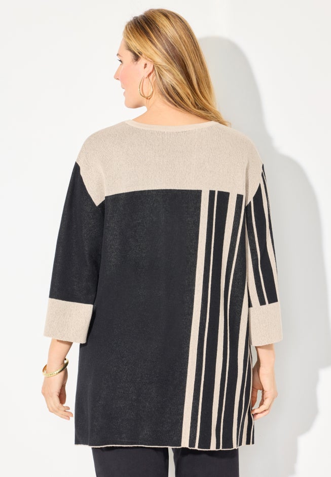 Jacquard Colorblock Pullover image number 1