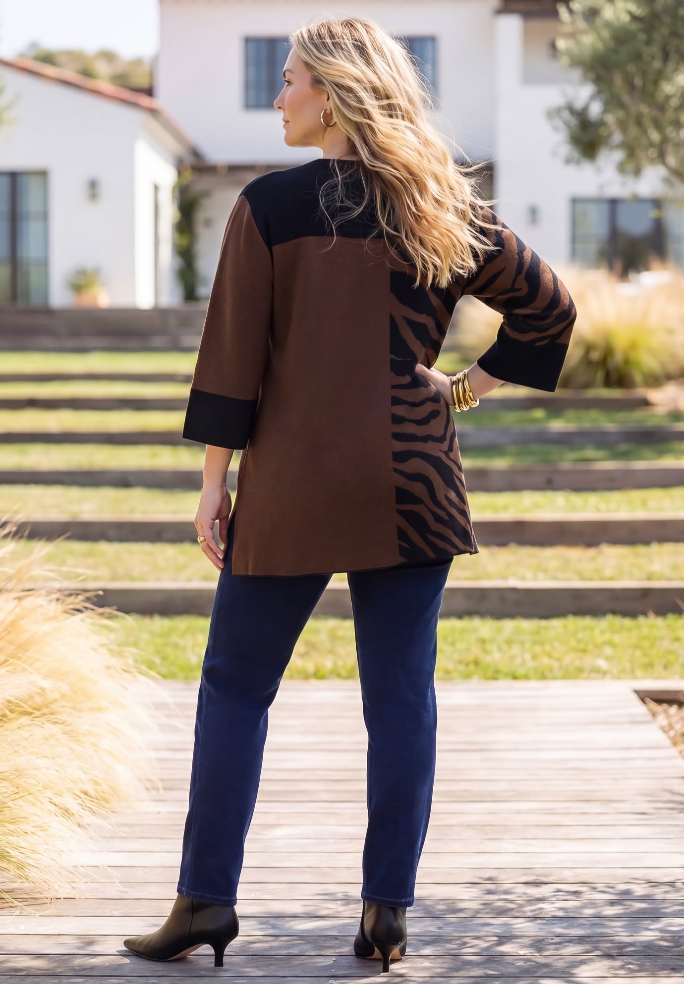 Jacquard Colorblock Pullover image number 1