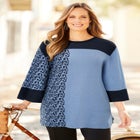Jacquard Colorblock Pullover image number null