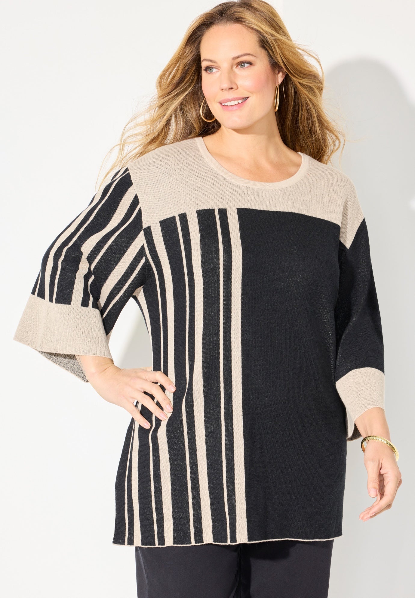 Jacquard Colorblock Pullover image number 0