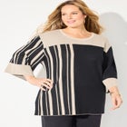 Jacquard Colorblock Pullover image number null
