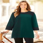 Jacquard Colorblock Pullover image number null