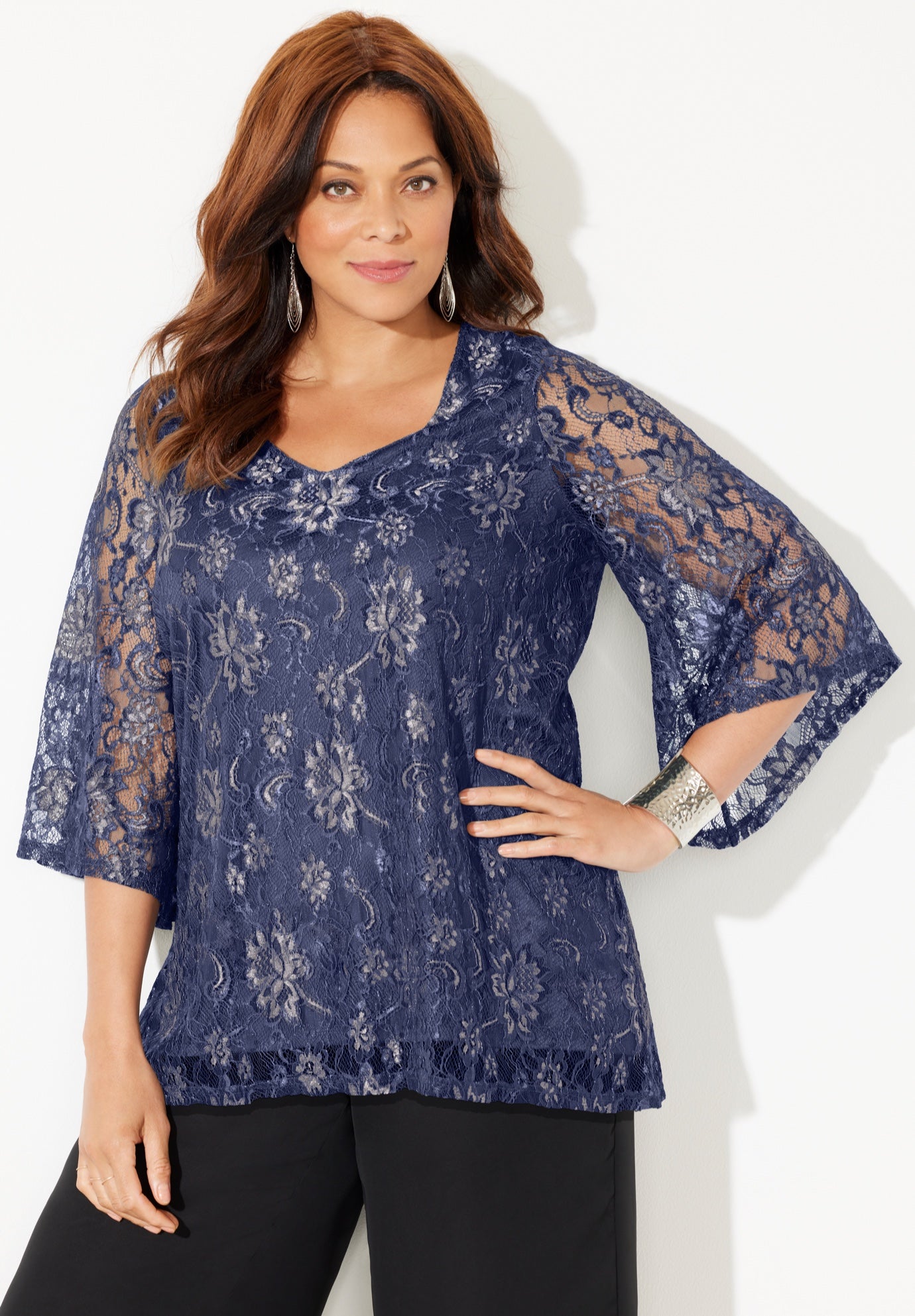 Allover Lace Blouse image number 0