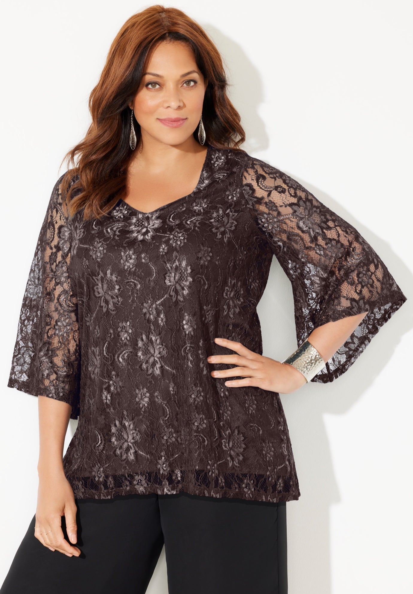 Allover Lace Blouse image number 0