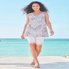 Plus Size Cotton Ultimate Swing Tank Top image number null