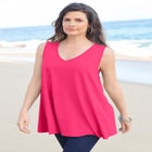 Plus Size Cotton Ultimate Swing Tank Top image number null