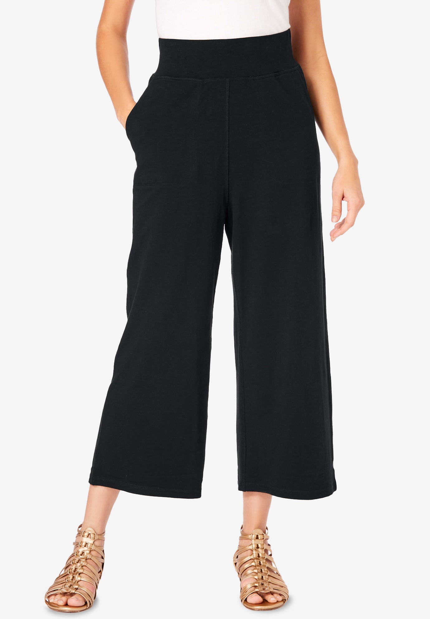 Side Pocket Essential Stretch Yoga Capri Pant image number 0