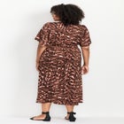 Aimee Sateen Flutter Sleeve Dress image number null