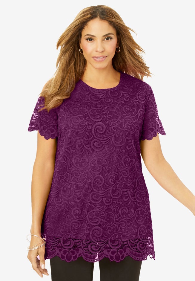 Stretch Lace Tunic image number 0