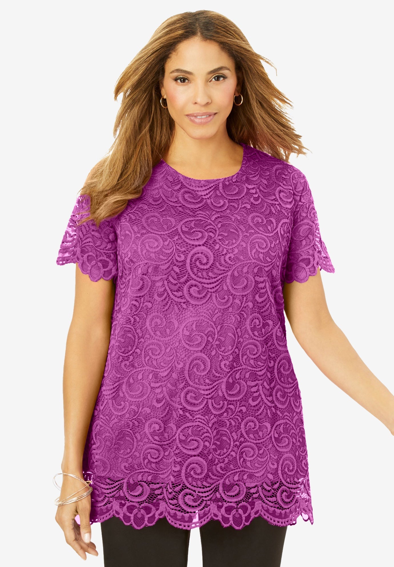 Stretch Lace Tunic image number 0