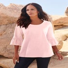 Plus Size Cotton Ultimate Bell Sleeve Tee image number null