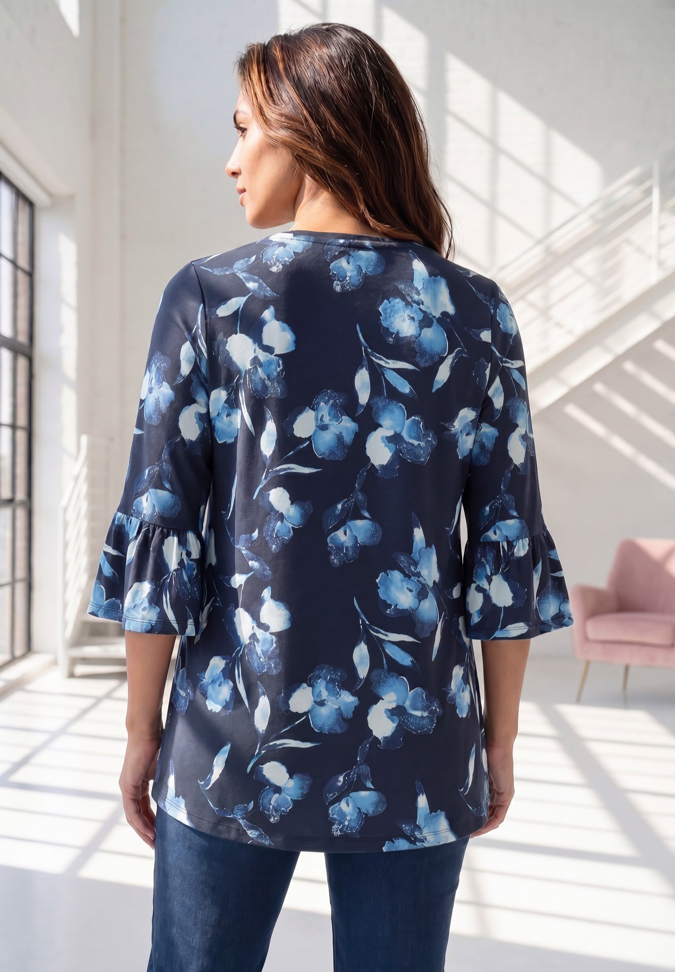 Plus Size Cotton Ultimate Bell Sleeve Tee image number 1