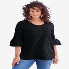Plus Size Cotton Ultimate Bell Sleeve Tee image number null
