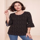 Plus Size Cotton Ultimate Bell Sleeve Tee image number 0