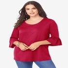 Plus Size Cotton Ultimate Bell Sleeve Tee image number null
