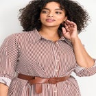 Leona Stripe Shirtdress With Belt image number 3