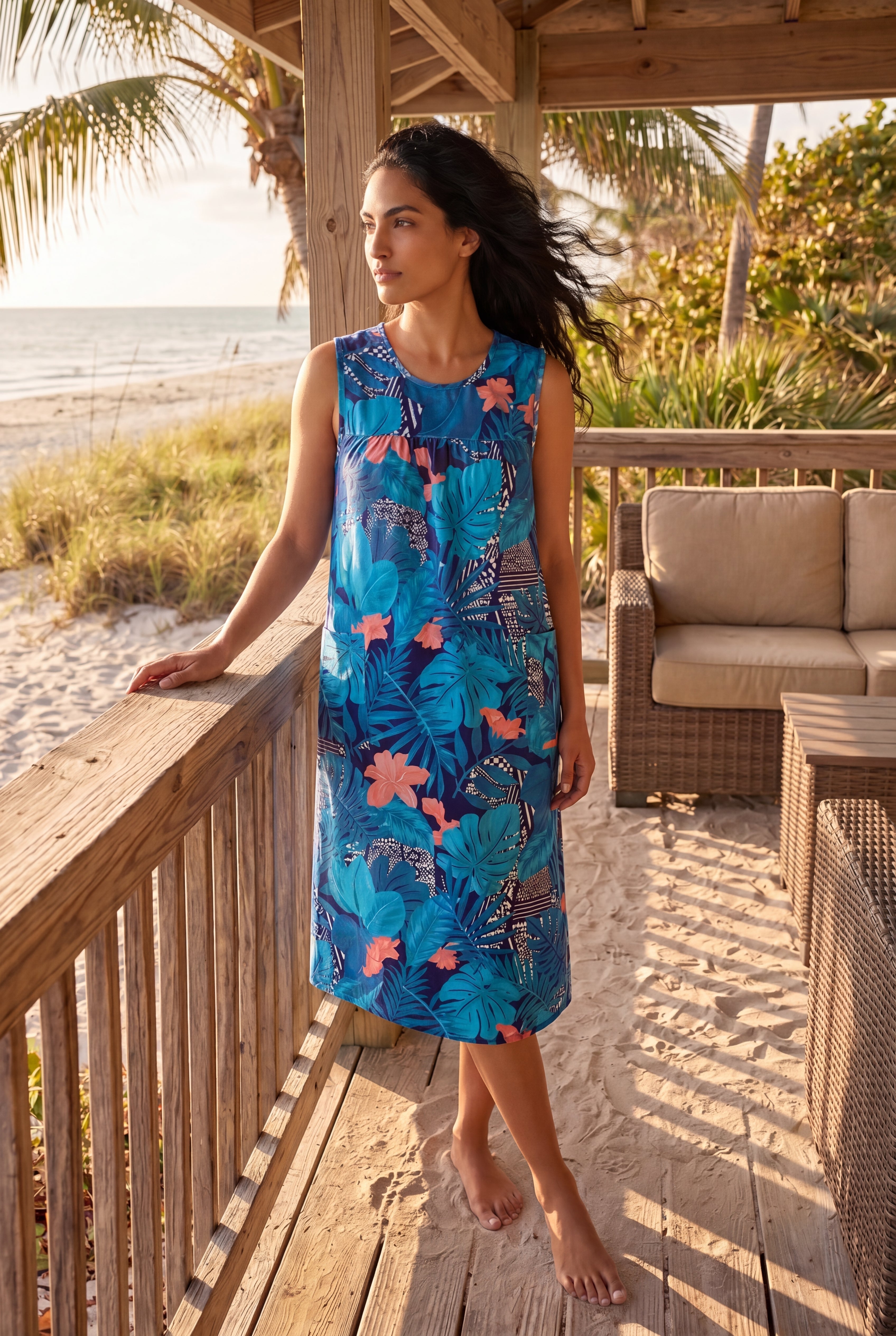 Sleeveless Print Lounger image number 0