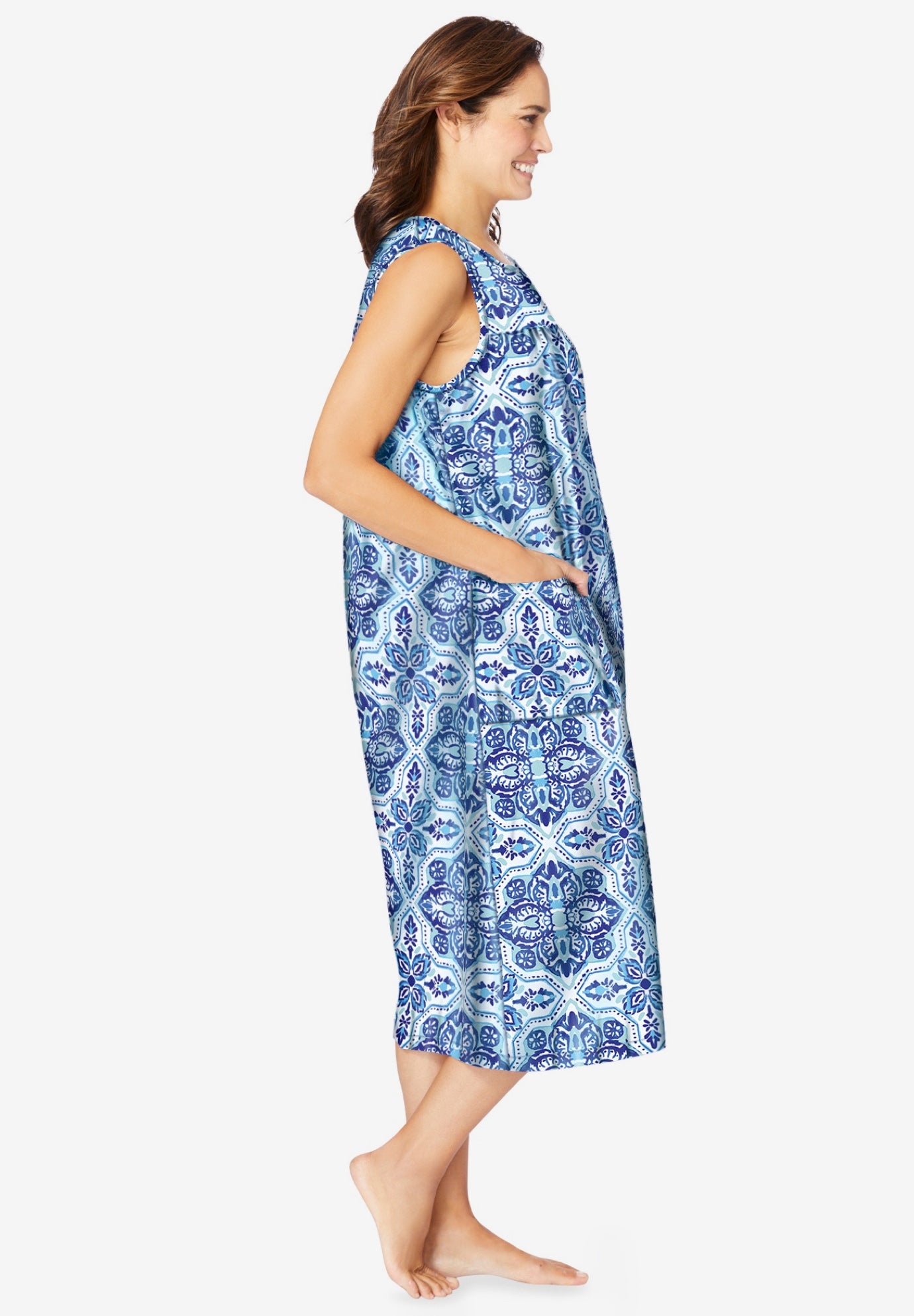 Sleeveless Print Lounger image number 2