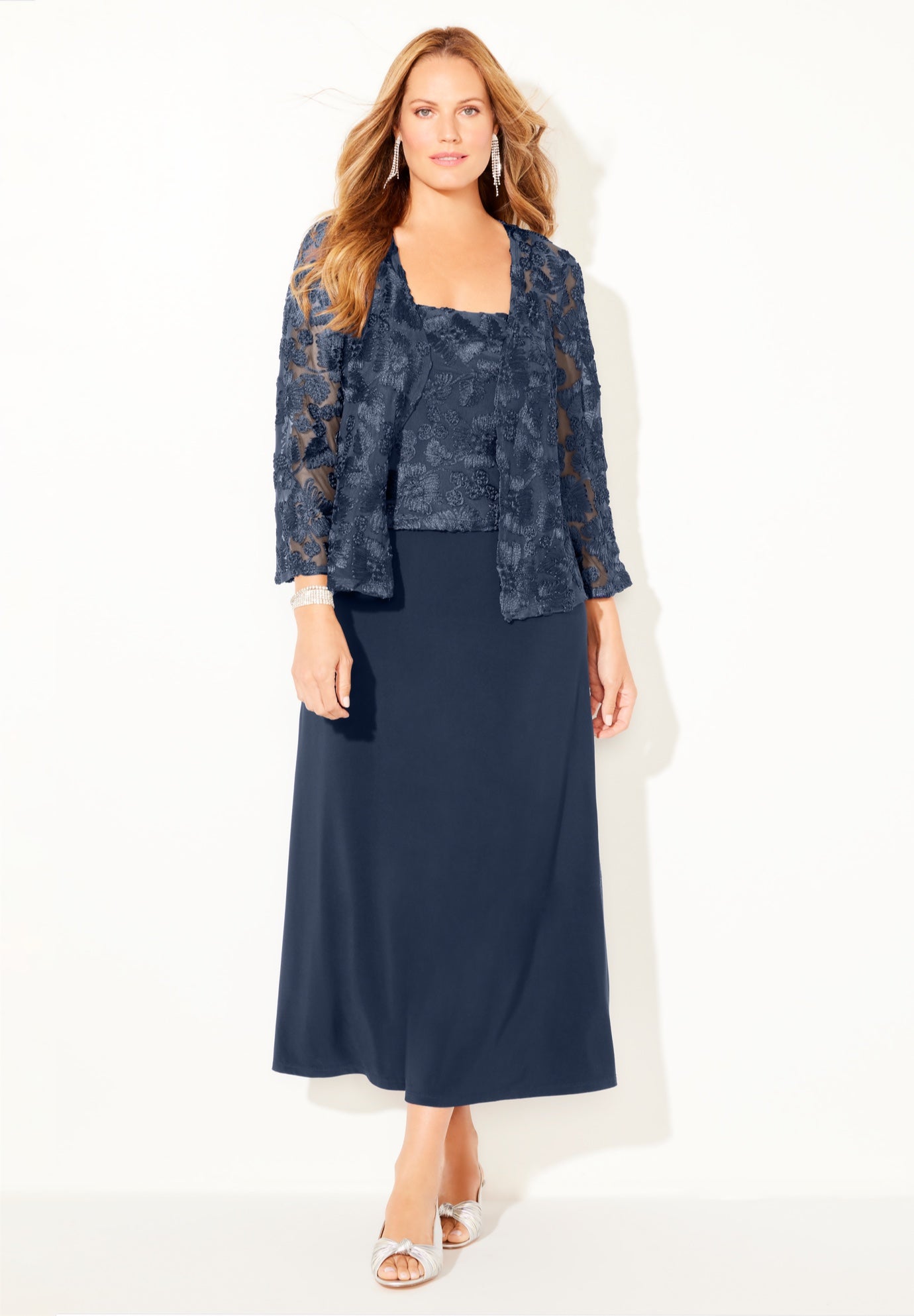 Embroidered Jacket Dress image number 2