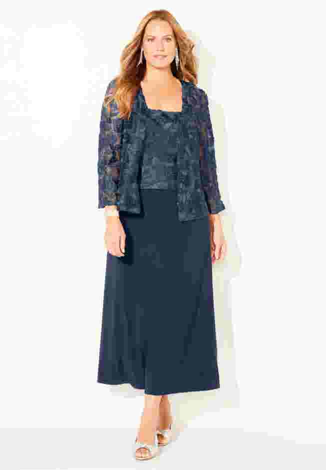 Embroidered Jacket Dress image number 2