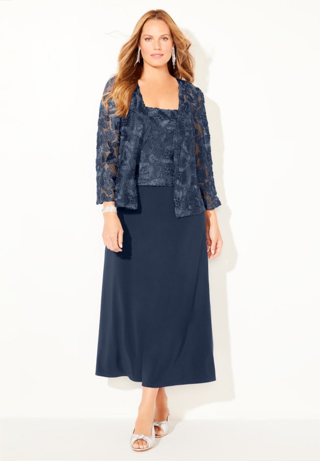 Embroidered Jacket Dress image number 2