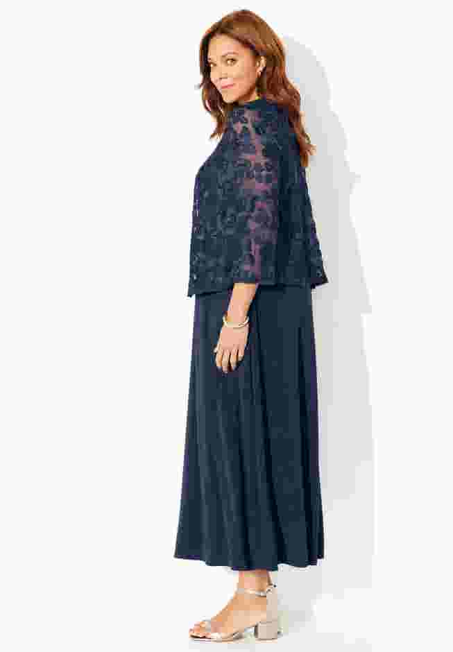 Embroidered Jacket Dress image number 2