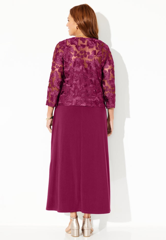 Embroidered Jacket Dress image number 1