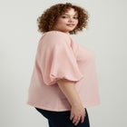 Raglan Puff-Sleeve Sweater image number null