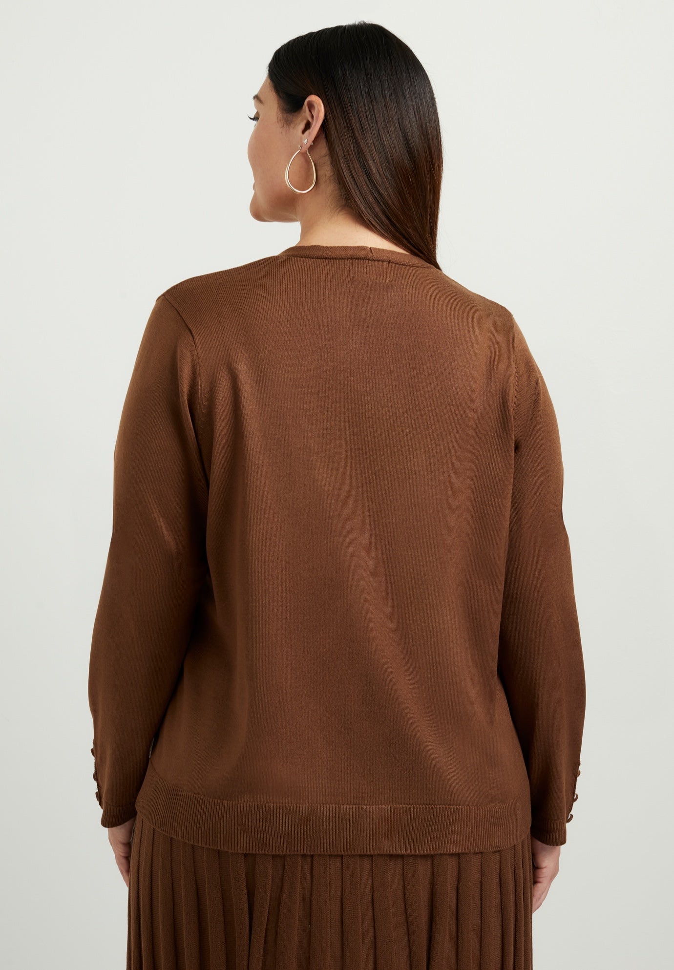 Button-Sleeve Cardigan image number 1