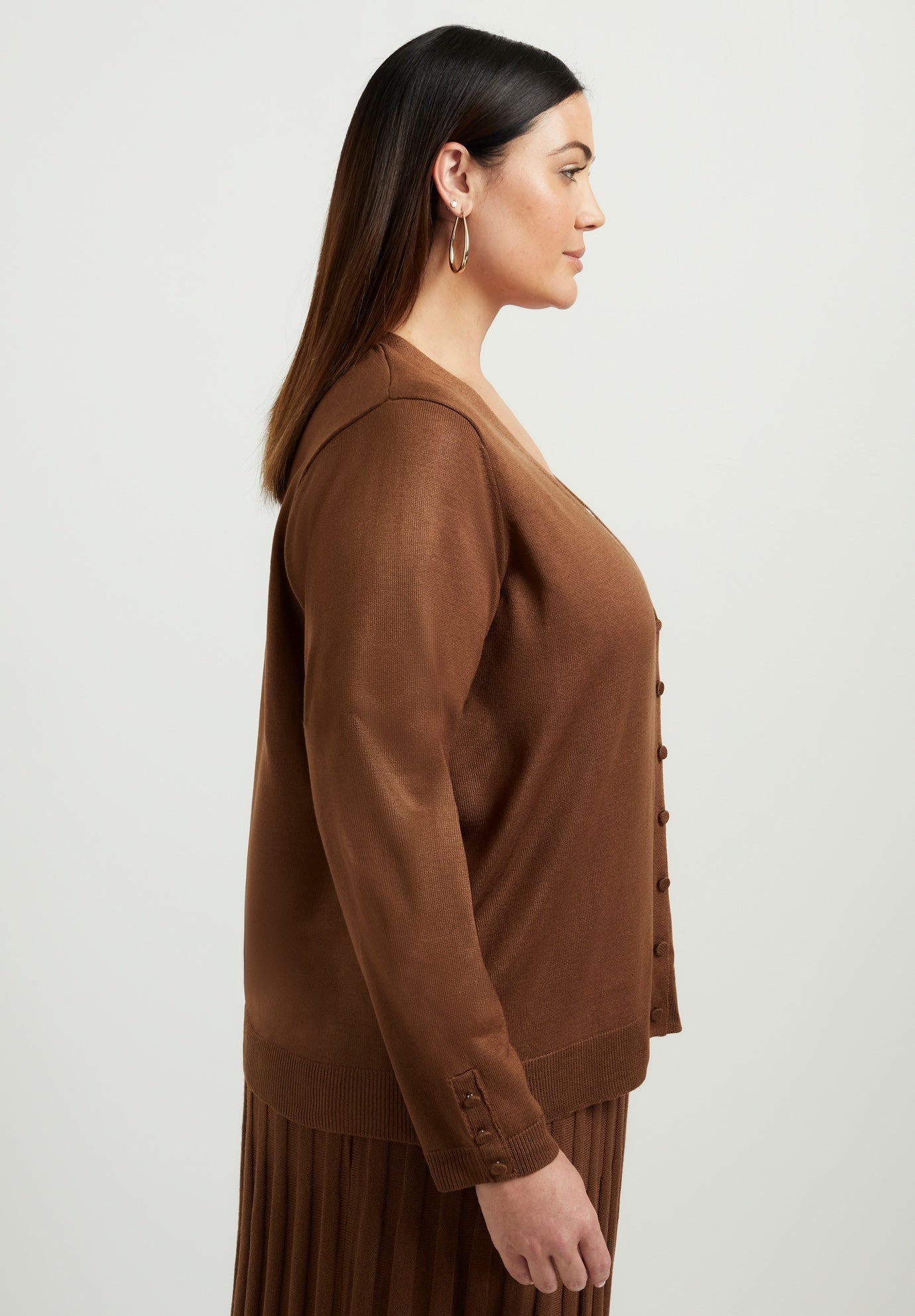 Button-Sleeve Cardigan image number 2