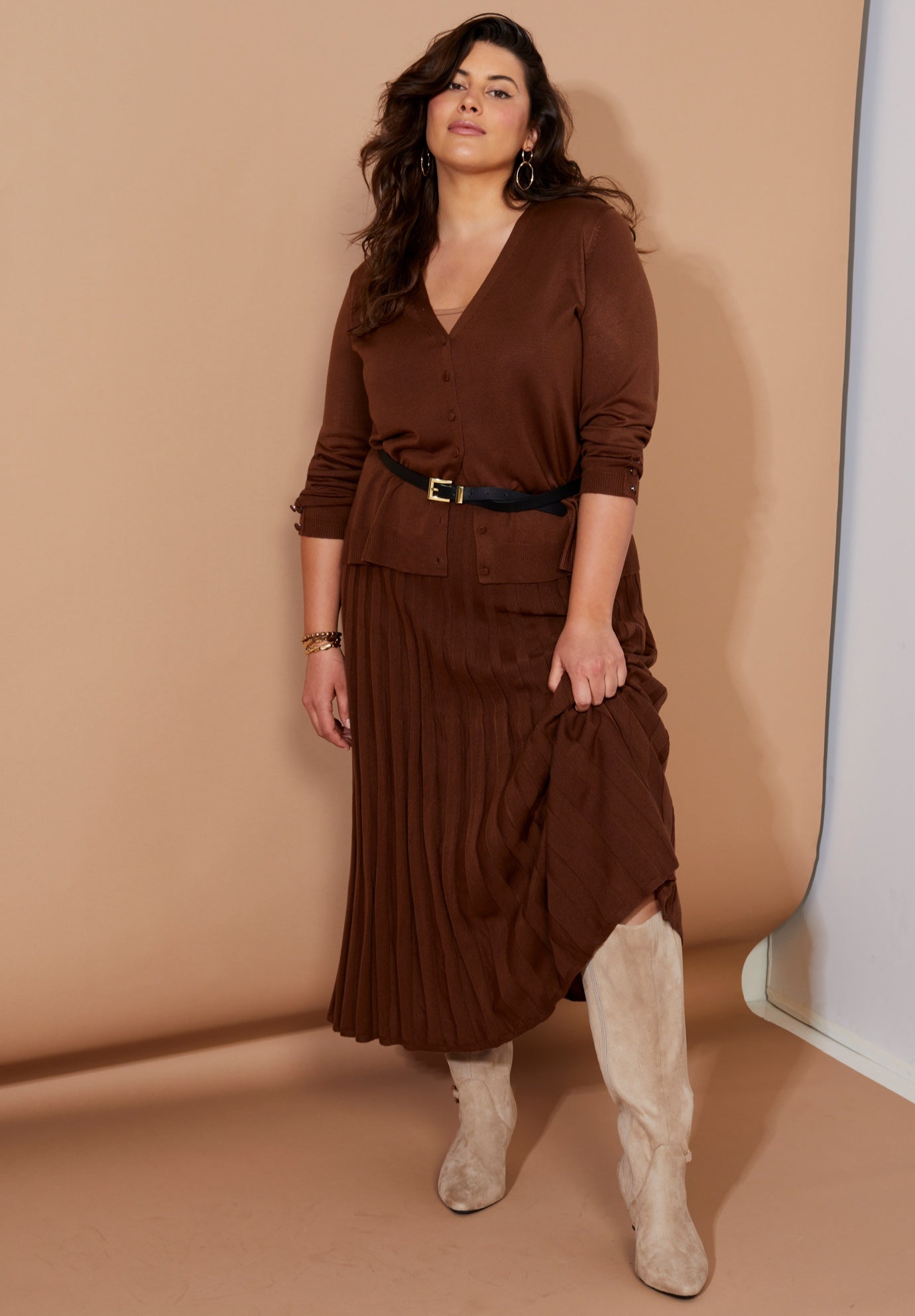 Button-Sleeve Cardigan image number 0