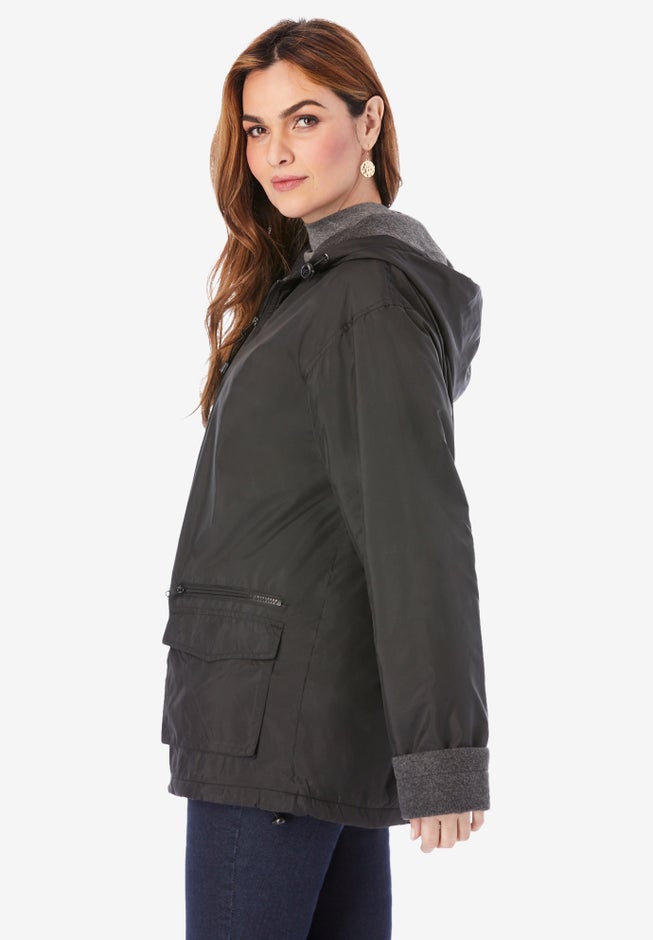 Plus Size Hooded Nylon Jacket image number 4