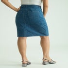 True Fit Stretch Denim Short Skirt image number null