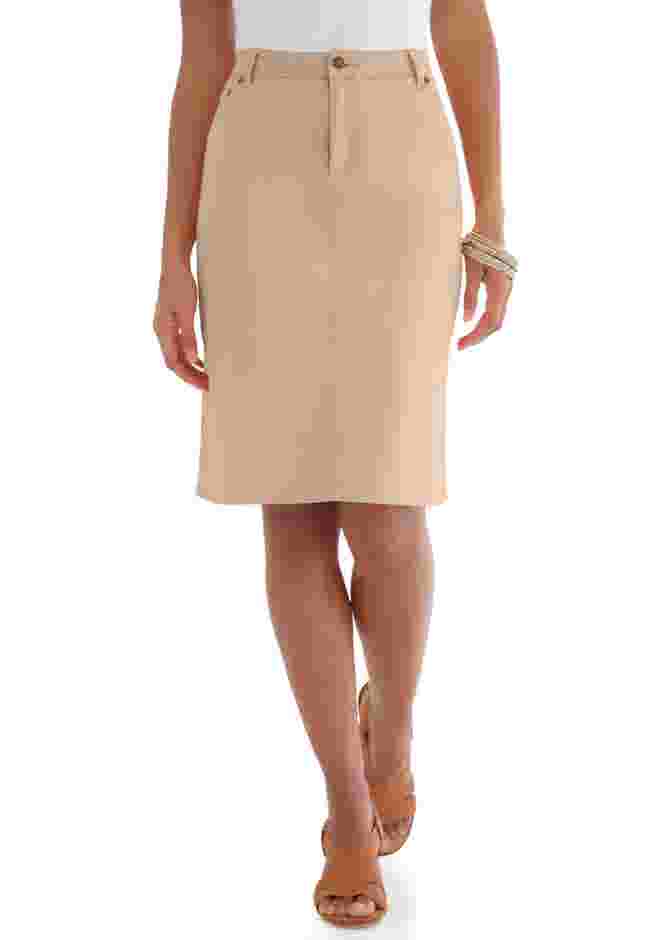 True Fit Stretch Denim Short Skirt image number 0