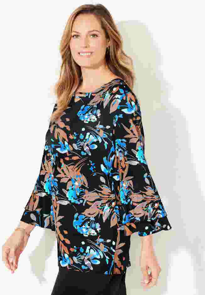 Dream Drape Bell Sleeve Top image number 1
