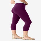 Plus Size Essential Stretch Capri Legging image number 2