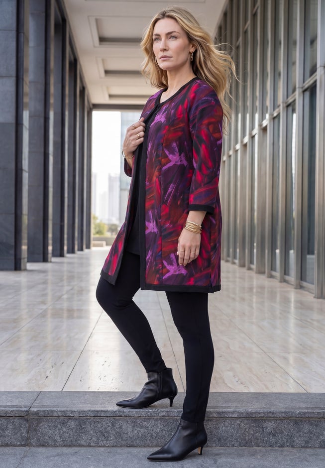 Ponte Print Jacket image number 1